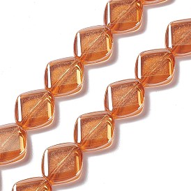 Стеклянные бусины с гальваническим покрытием , гальваническое покрытие, ромб