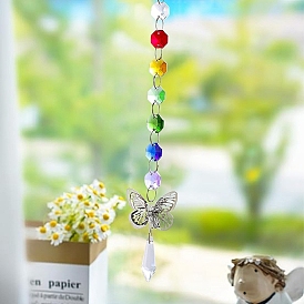 Glass Suncatchers, 3D Butterfly Stainless Steel Pendant Decorations for Home Hanging Decor