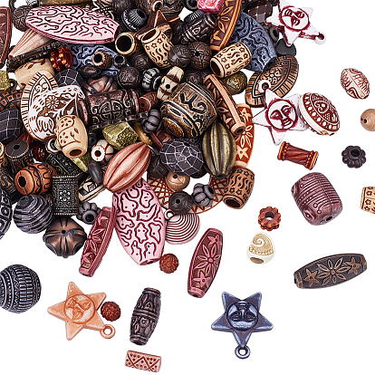 220g смешанные акриловые бусины/подвески в античном стиле, разнообразные