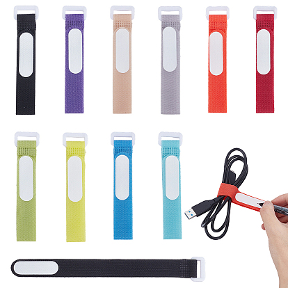 80шт. самоклеящиеся кабельные стяжки из нейлона и полиэстера с застежками-липучками