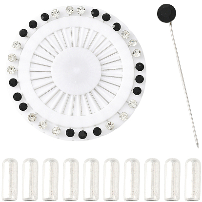 1 набор железных брошей со стразами, с 10шт. латунной фурнитурой для броши, английские булавки для шитья без зацепок для женских украшений, шалей, свадебных украшений