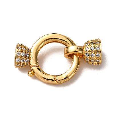 Латунное микропейв, прозрачный кубический цирконий, складные застежки, без никеля , кольцо
