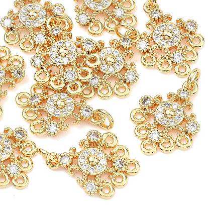 Компоненты люстры с прозрачными фианитами в форме цветка, инкрустированные латунью., без никеля , долговечный