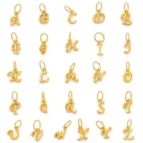 925 подвески в виде букв из стерлингового серебра с соединительными кольцами, золотые
