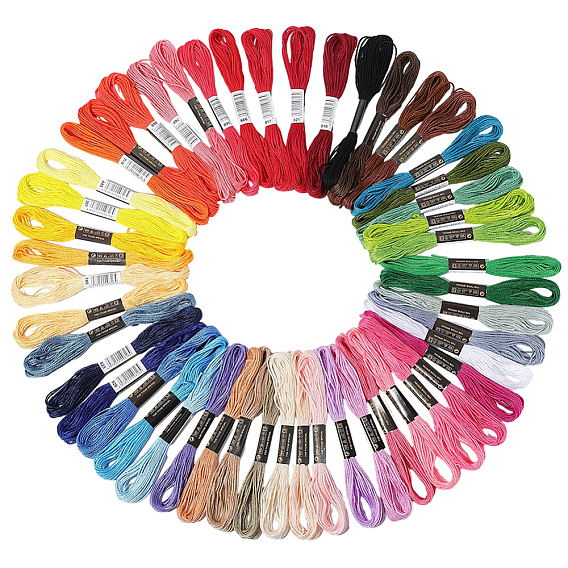 Поликоттоновые нитки для вышивания, нитки для вышивки крестом