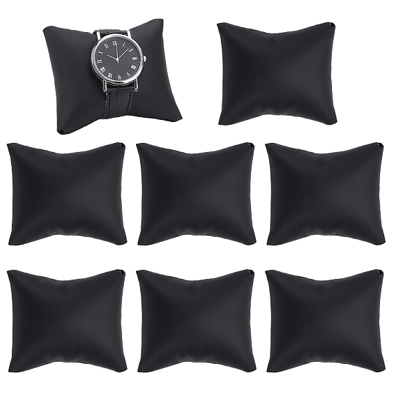 Подушечки для демонстрации часов из искусственной кожи, с губкой внутри, прямоугольные