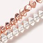 Electroplated Non-magnetic Synthetic Hematite Beads Strands, Long-Lasting Plated, Polygon