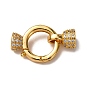 Латунное микропейв, прозрачный кубический цирконий, складные застежки, без никеля , кольцо
