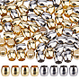 80Pcs 2 Colors 202 Stainless Steel European Beads, Barrel, Large Hole Beads