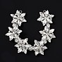 Shiny Flower Crystal Rhinestone Trim, Flexible Sewing Crafts Bridal Costume Embellishment, for DIY Shoes, Belt, Bag, Hat, Hairband