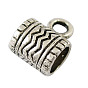 Tibetan Style Alloy Tube Bails, Loop Bails, Bail Beads, Cadmium Free & Lead Free, Column