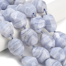 Натуральный голубой кружевной агат бисер нитей, самородки, граненые