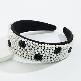 Fashionable Wide Pearl Headband for Women, Perfect for Washing Face and Styling Hair