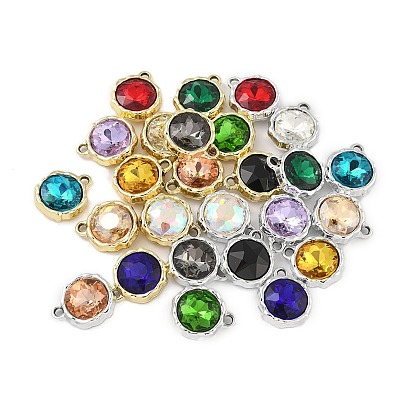 K 5 стеклянные подвески, сплавочная фурнитура, УФ-покрытием, плоско-круглые