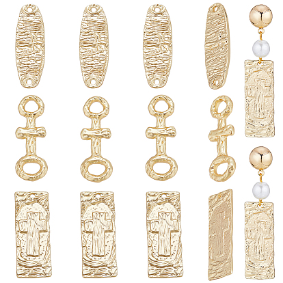 Набор для поиска ювелирных изделий своими руками, включая прямоугольные и овальные подвески из сплава и соединители для звеньев