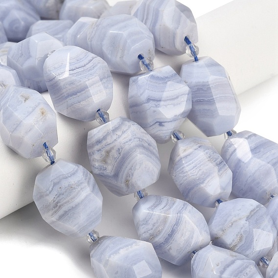 Натуральный голубой кружевной агат бисер нитей, самородки, граненые
