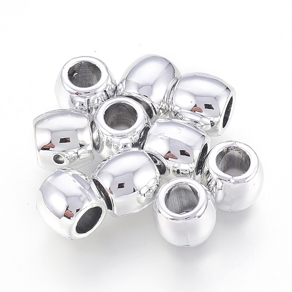 Европейский бисер без содержания никеля и без свинца, долговечный, большие отверстия барабана бусин, 9x8 мм, отверстие : 5 мм