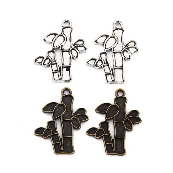 Сплавочные сеттинги для кулона, тибетский стиль, без кадмия и без свинца, бамбук