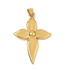 Pendentifs en acier inoxydable, charmes de fleurs, placage ionique (ip)
