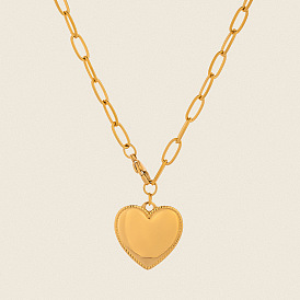 304 женские ожерелья с подвесками в форме сердца из нержавеющей стали