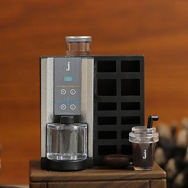 Miniature Plastic Coffee Maker, Mini Coffee Machine Dollhouse, for Doll House Kitchen Supplies