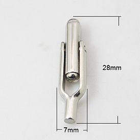 304 Stainless Steel Cuffinks, 28x7mm