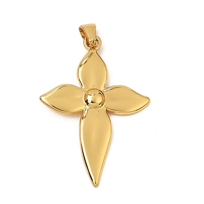 Pendentifs en acier inoxydable, charmes de fleurs, placage ionique (ip)