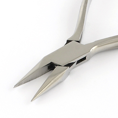 2CR13# Stainless Steel Jewelry Plier Sets,including Needle Nose Plier,Round Nose Plier,Side Cutting Pliers, Flat Nose Plier and Short Chain Nose Pliers, 20x33.5x5.5cm, 5pcs/set