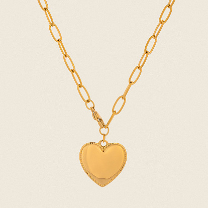 304 женские ожерелья с подвесками в форме сердца из нержавеющей стали