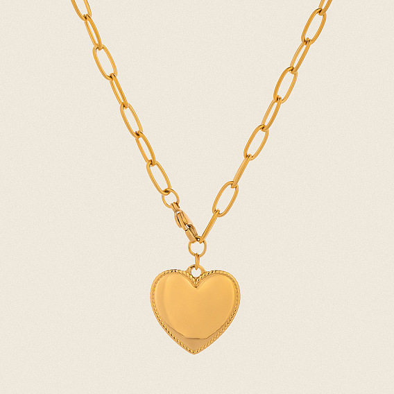 304 женские ожерелья с подвесками в форме сердца из нержавеющей стали