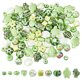 Фарфоровые бусины ручной работы, яркие глазированный фарфор