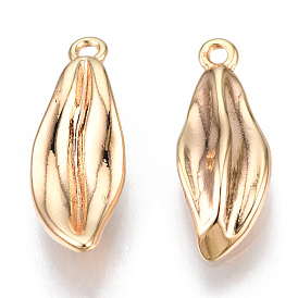 Brass Charms, Leaf, Cadmium Free & Nickel Free & Lead Free