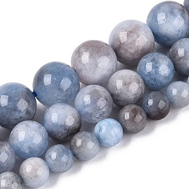 Природного кварца нитей бисера, окрашенные, гладкий круглый