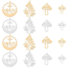 16шт 8 стиль 201 и 304 подвески из нержавеющей стали, гриб