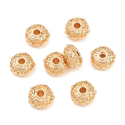 Perles en laiton shegrace, rondelle avec étoile, sans cadmium et sans plomb et sans nickel, plaqué longue durée