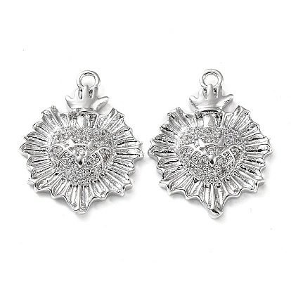 Стойка металлическая латунная микропрофилированная кубическая циркония подвески, без кадмия, без никеля и без свинца, солнце