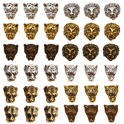 Tibetan Style Alloy Beads, Mixed Shapes