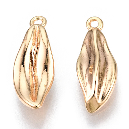 Brass Charms, Leaf, Cadmium Free & Nickel Free & Lead Free