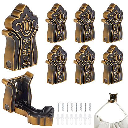 8Pcs Aluminium Alloy Cloth Hook Hangers, Wall Mounted Hooks