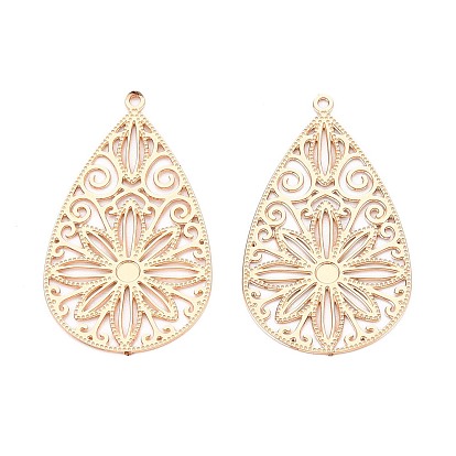 Латунные подвески, подвески в виде слезинок и цветов, долговечный