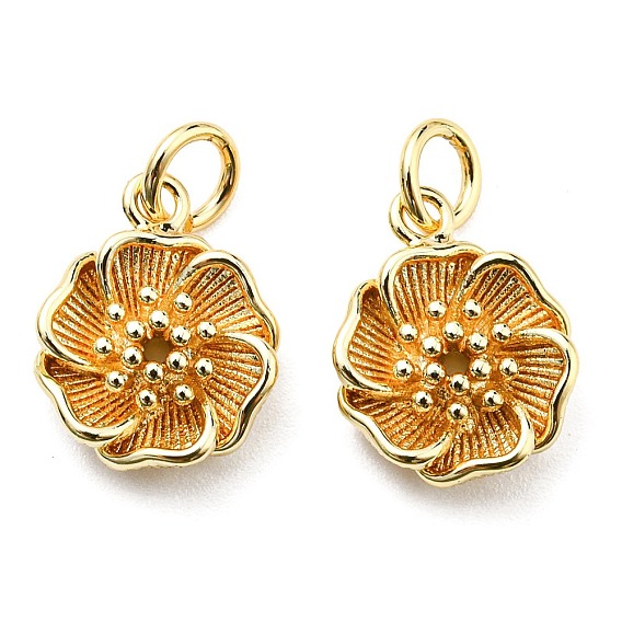 Стойки обшивки латунные прелести, с целью перехода в кольце, без свинца и без кадмия, долговечный, цветочный шарм