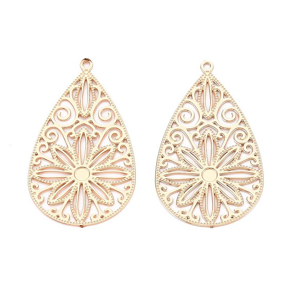 Латунные подвески, подвески в виде слезинок и цветов, долговечный