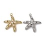 Латунные подвески, без кадмия, без никеля и без свинца, морская звезда, с микро проложить кубического циркония