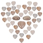 Natural Grey Agate  Beads Strands, Heart