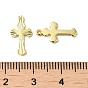 Rack Plating Brass Pendants, Long-Lasting Plated, Lead Free & Cadmium Free, Cross Charm