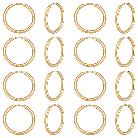 8 парное ионное покрытие (IP) 304 серьги-кольца из нержавеющей стали, гипоаллергенные серьги, с 316 хирургическими штифтами из нержавеющей стали