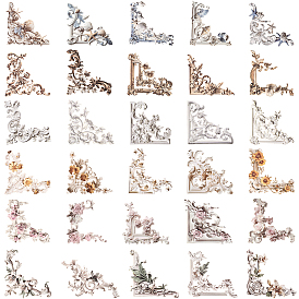 6 наборы 6 цвета угловые темы бумажные наклейки, Украшение дневника для фотоальбома своими руками