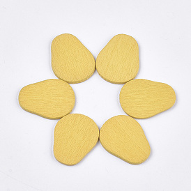 Painted Poplar Wood Cabochons, Doll