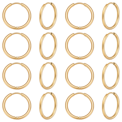 8 парное ионное покрытие (IP) 304 серьги-кольца из нержавеющей стали, гипоаллергенные серьги, с 316 хирургическими штифтами из нержавеющей стали