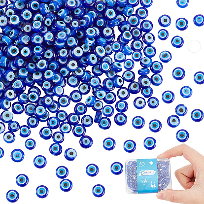 Ручной зло бусины глаз, плоско-круглые